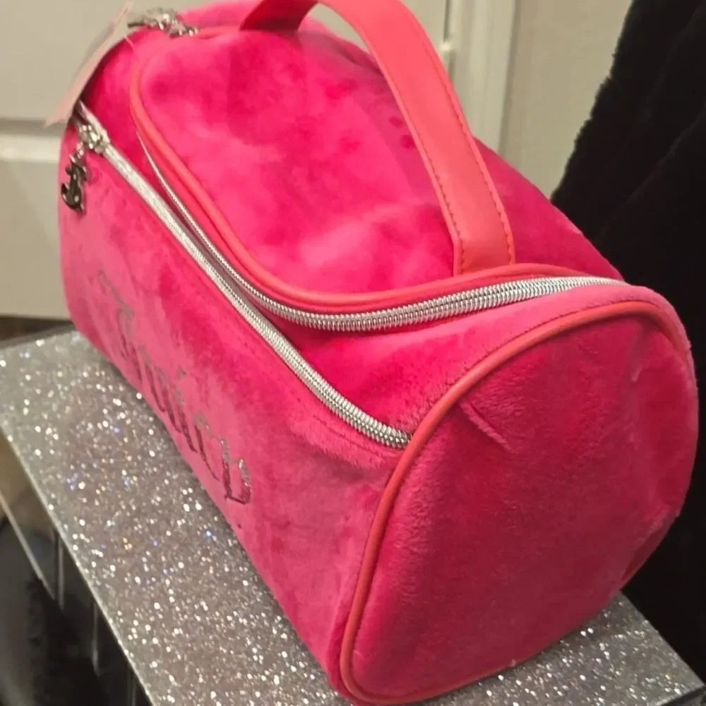 Juicy‎ Couture Ombre Rhinestone Logo Velour Hanging Cosmetic Bag